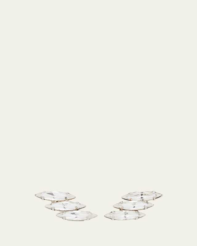 Vivian 3-Crystal Stud Earrings